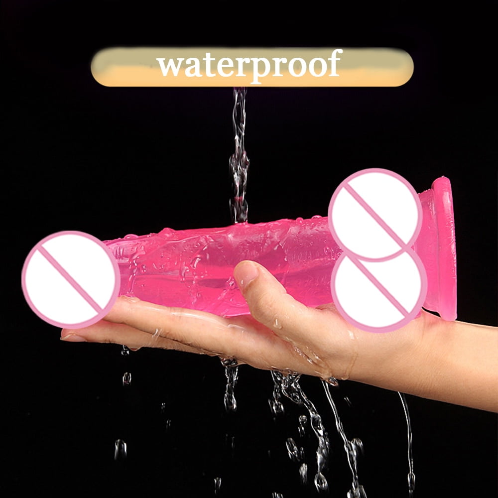 VETIRY G-spot Dildo Simulation Penis Crystal Transparent Huge Penis Not Vibrator Penis Sucker Anal Toys For Woman Sex Toy - Image 3