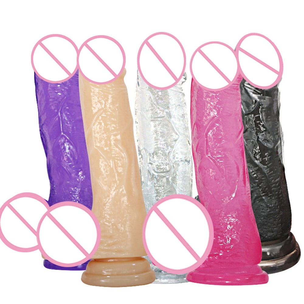 VETIRY G-spot Dildo Simulation Penis Crystal Transparent Huge Penis Not Vibrator Penis Sucker Anal Toys For Woman Sex Toy - Image 5