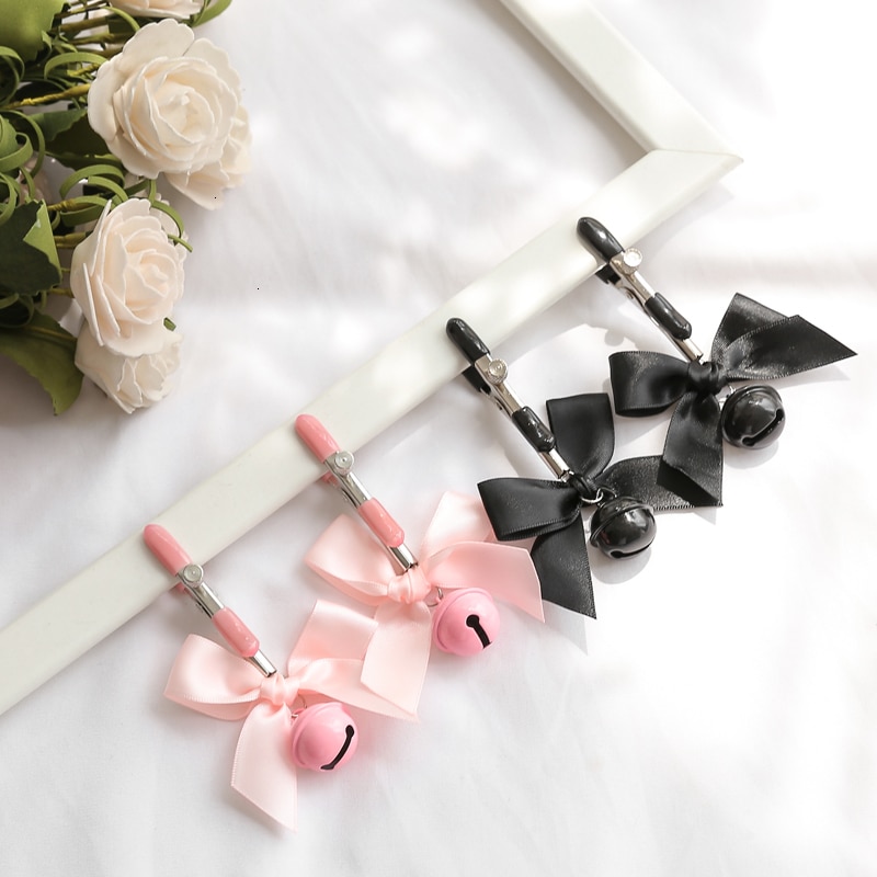 Black And Pink Woman Sexy Adjustable Nipple Clamp Breast...