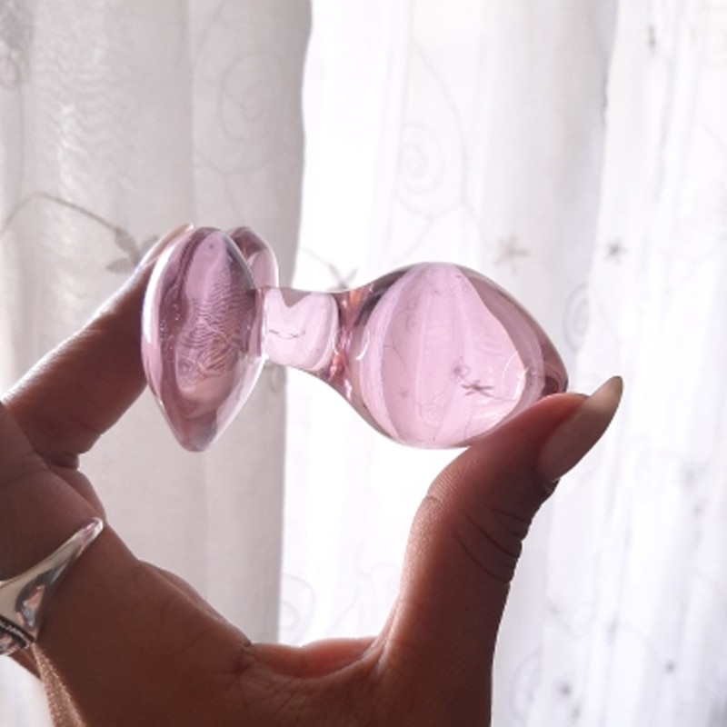 Heart Crystal Glass Anal Plug Masturbation Sex Toys for Men Women Butt Plug Adult Products Pink Prostate Massager Anal Sex Toys - Image 6